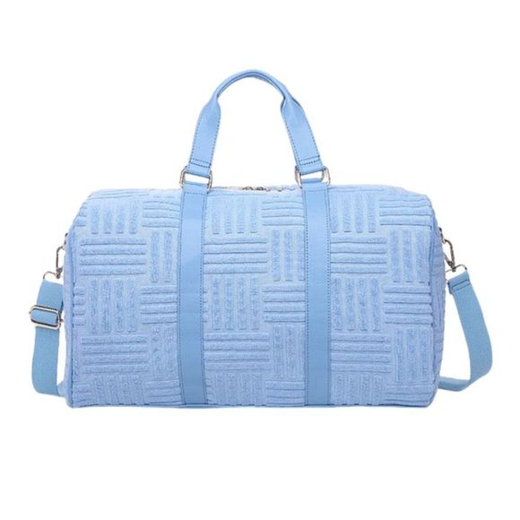 Anthropologie Handbags - Baby Blue Terry Weekender Bag